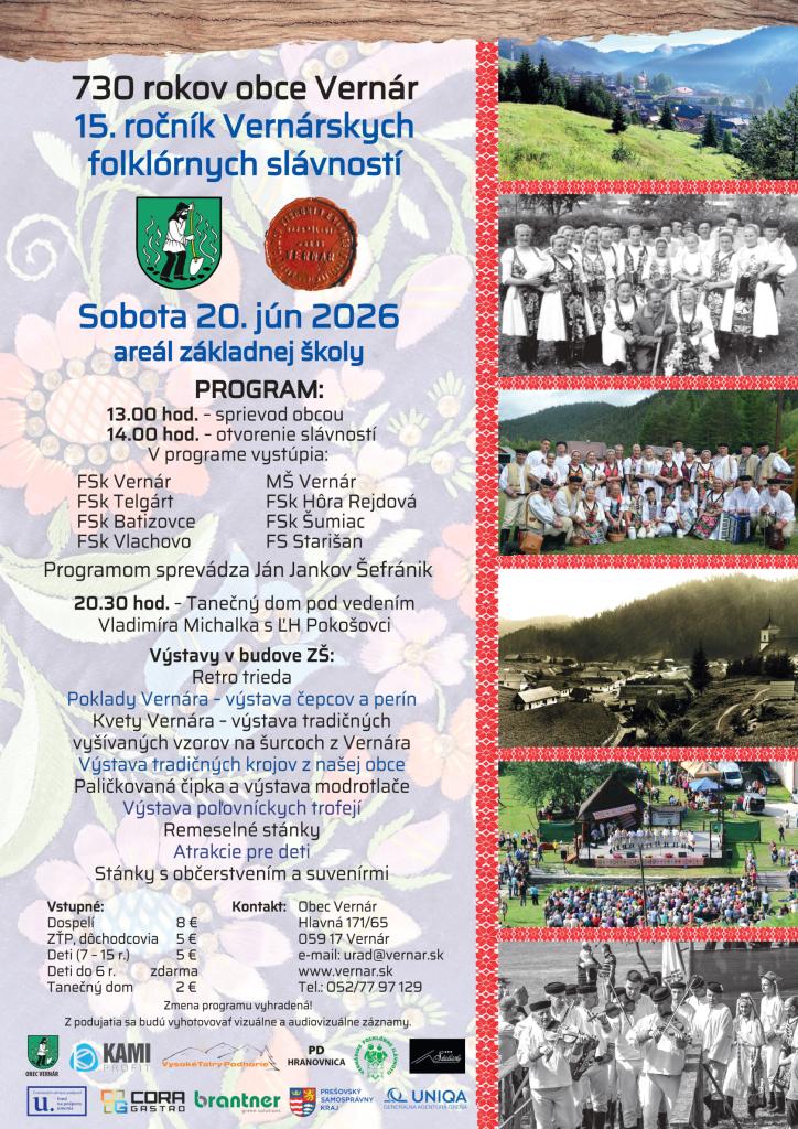 730 rokov obce Vernár, 15. ročník VFS