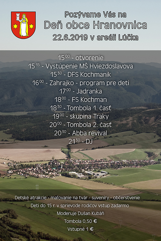 Deň obce Hranovnica 22.6.2019 Deň obce Hranovnica 22.6.2019